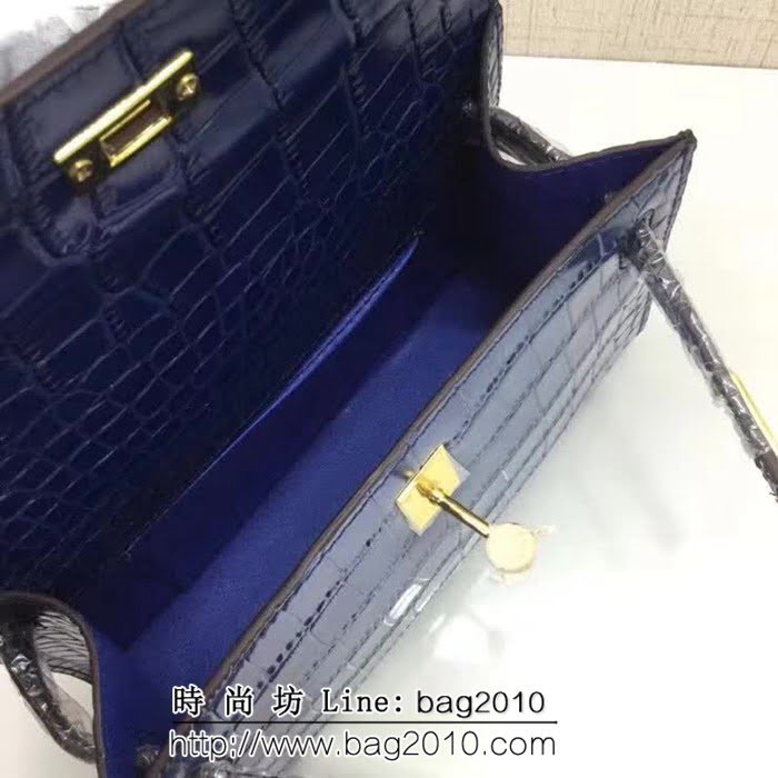 愛馬仕Hermes鱷魚紋 凱莉包 可手提肩背 0AM1535